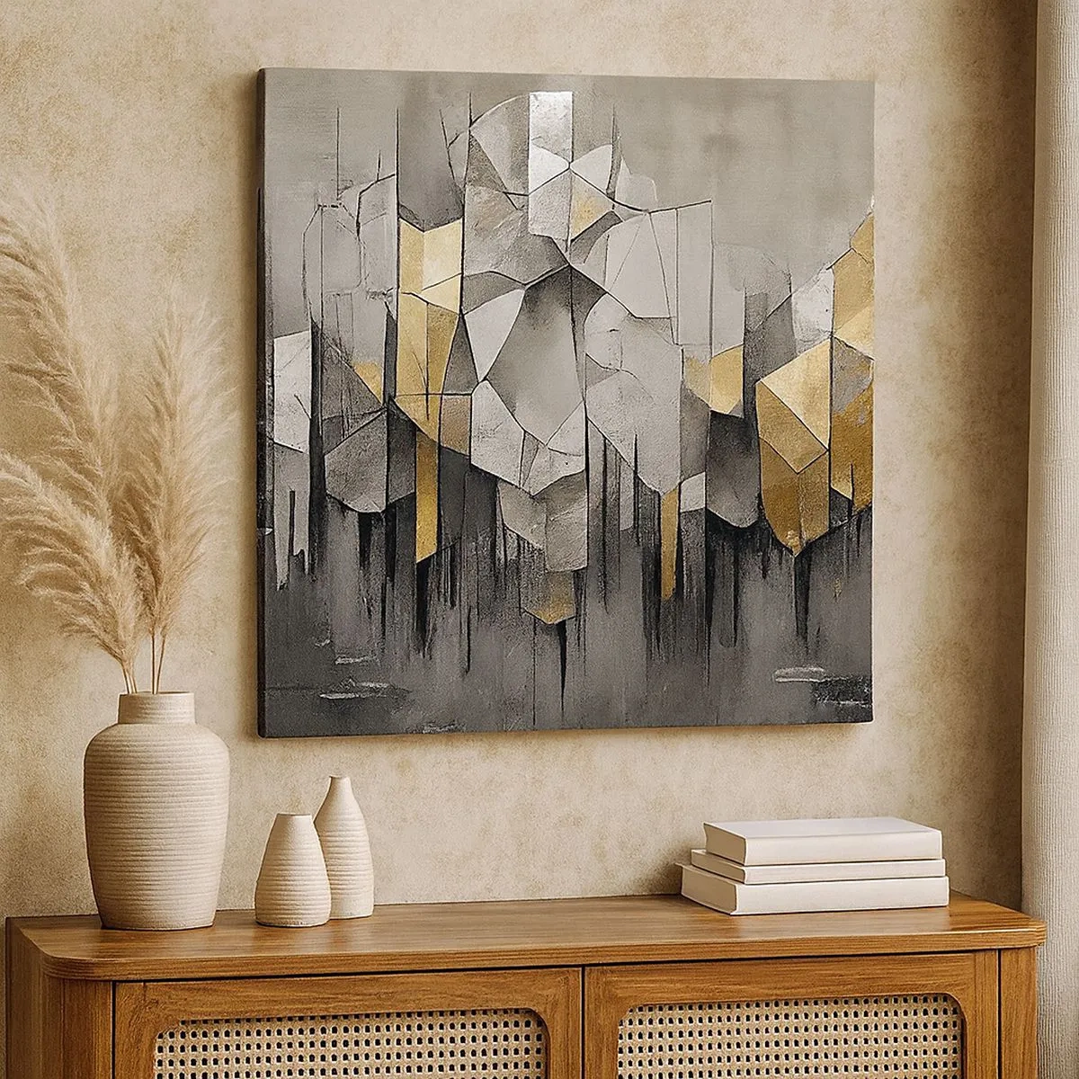 Bild auf Leinwand - Leinwandbild - Komposition aus Eis und Licht - 30x30 cm