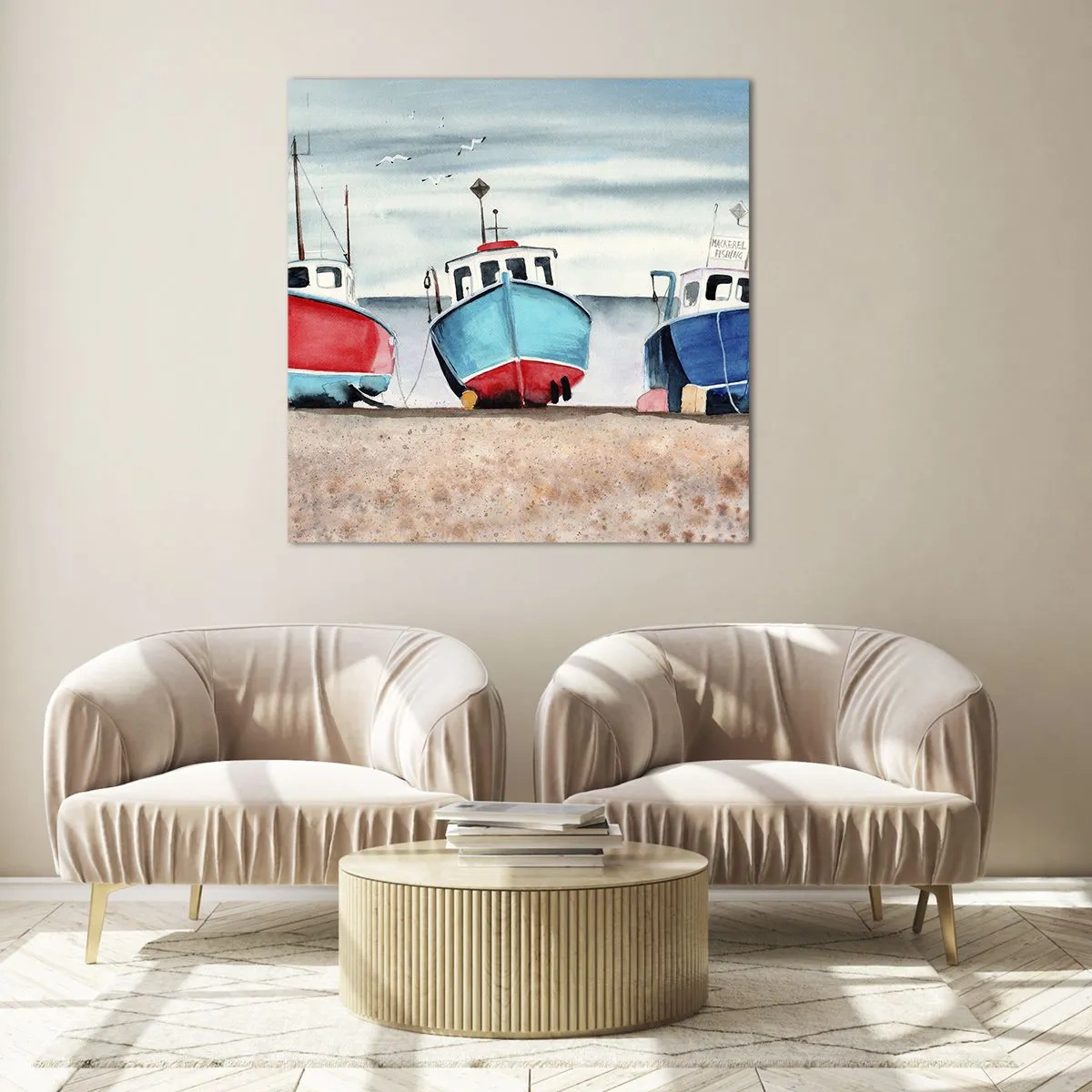 Glasbild - Bild auf glas - Bereit zum Fang - 30x30 cm