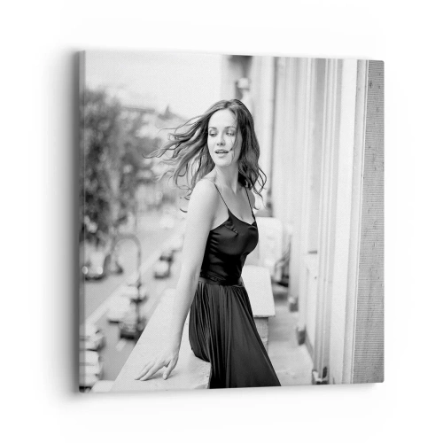 Bild auf Leinwand - Leinwandbild - Bestimmt ein Pariser - 40x40 cm