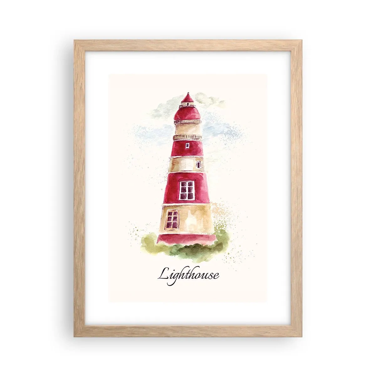 Poster in einem Rahmen aus heller Eiche - Das Wetter ringsum ist immer gut - 30x40 cm