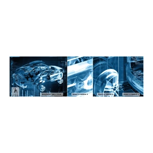 Fototapeten Muster Selbstklebend Deluxe Sticker - Technische Anatomie - Automobil, Auto, Konzept - 100x30 cm