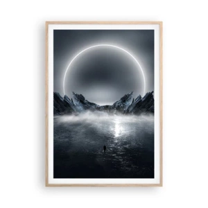 Poster in einem Rahmen aus heller Eiche - Ende der Geschichte - 70x100 cm