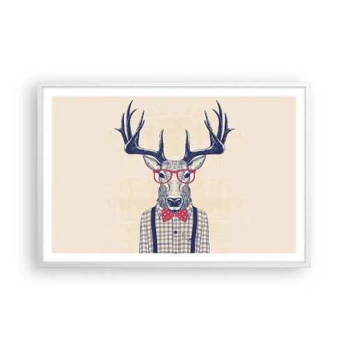 Poster in einem weißen Rahmen - Eine lustige Extravaganz - 91x61 cm