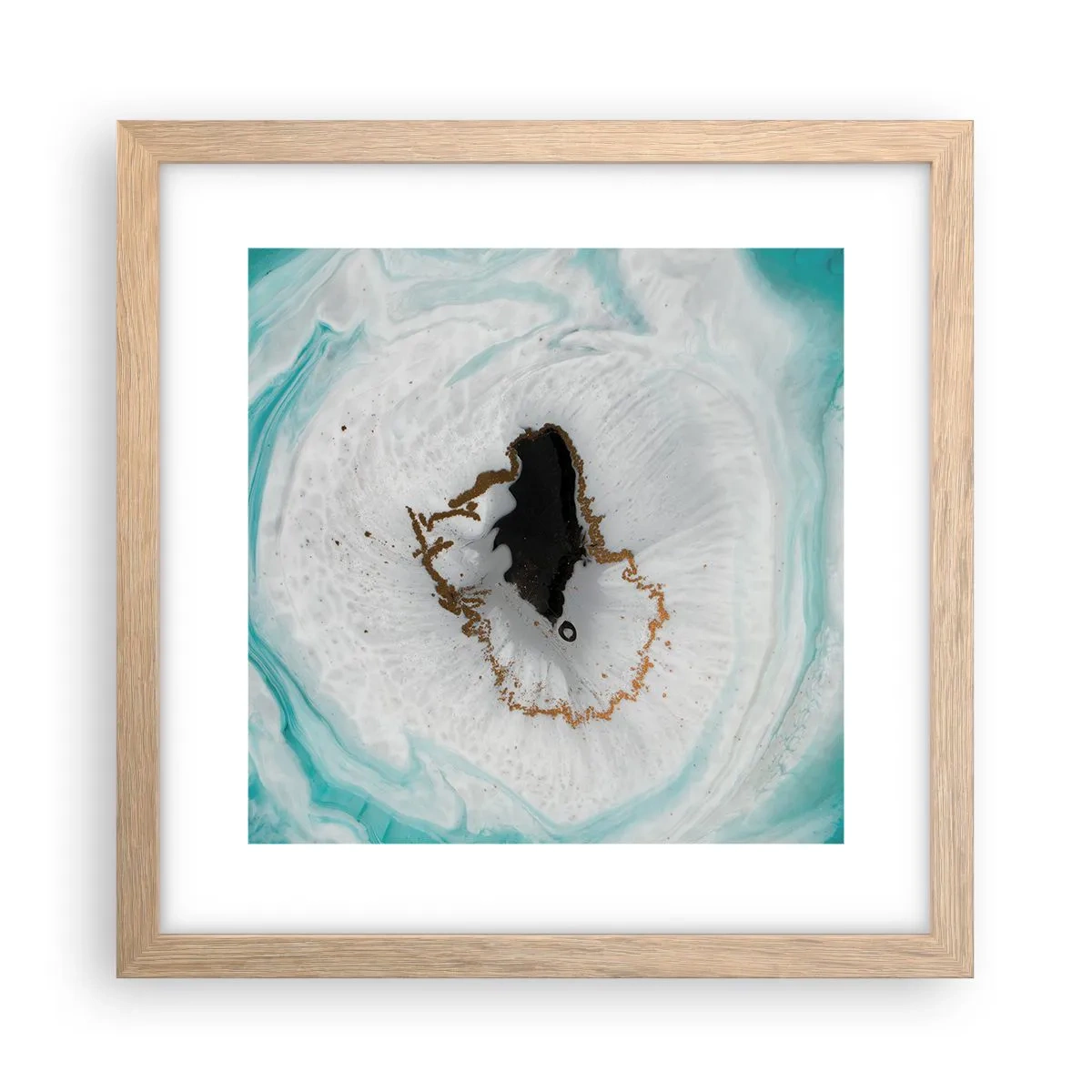 Poster in einem Rahmen aus heller Eiche - Nach Innen eindringen - 30x30 cm