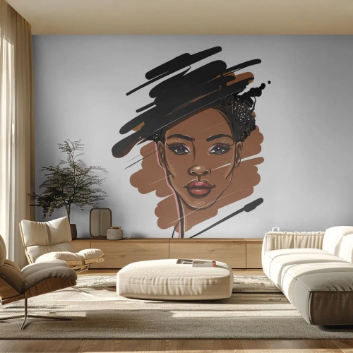 Fototapete Standard Eco - Süß wie Schokolade - Frau, Mode, Porträt einer Frau - 450x315 cm