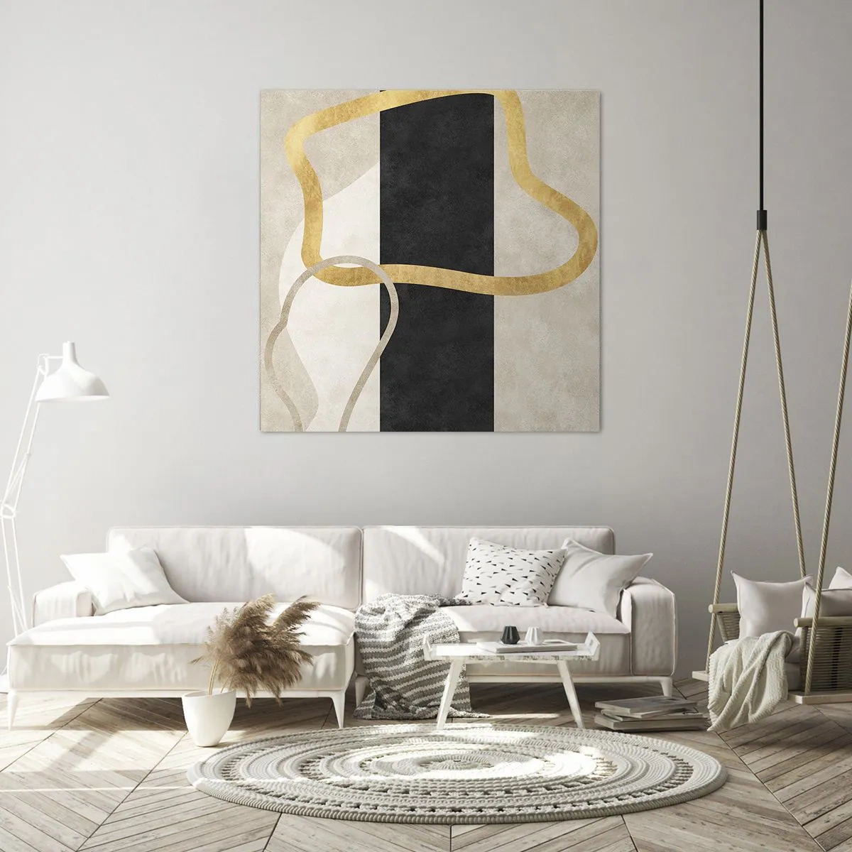 Bild auf Leinwand - Leinwandbild - Schleifenformen - 70x70 cm