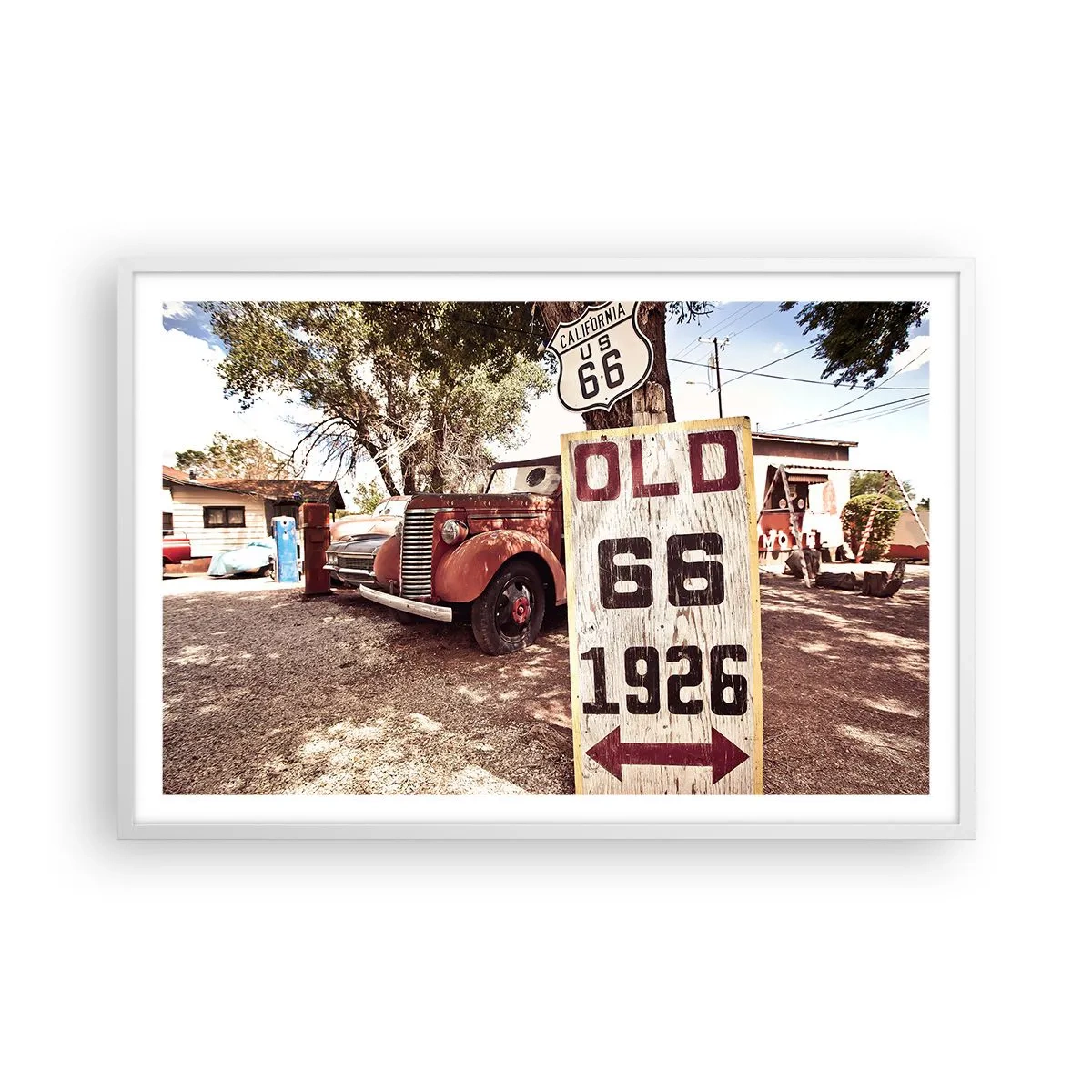 Poster in einem weißen Rahmen - Die Legende der amerikanischen Provinz - 91x61 cm