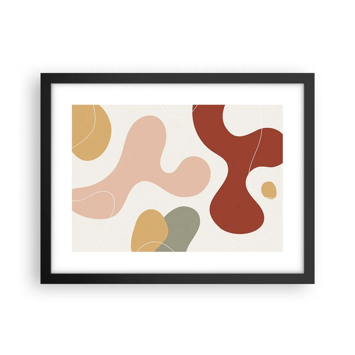 Poster in einem schwarzem Rahmen - Kringel oder Schnörkel? - 40x30 cm