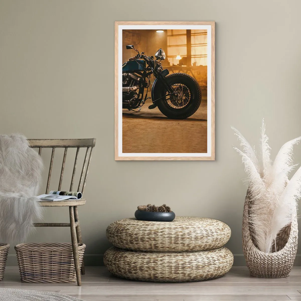 Poster in einem Rahmen aus heller Eiche - Ich kann alles - 30x40 cm