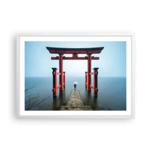 Poster in einem weißen Rahmen - Japanische Träumerei - 70x50 cm
