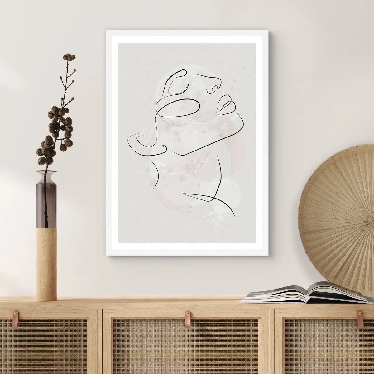 Poster in einem weißen Rahmen - Die Umrisse eines Traums - 30x40 cm