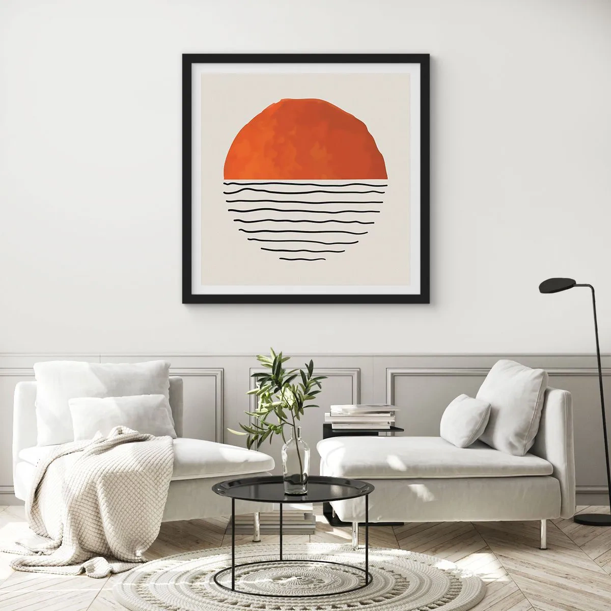Poster in einem schwarzem Rahmen - Im japanischen Klima - 60x60 cm
