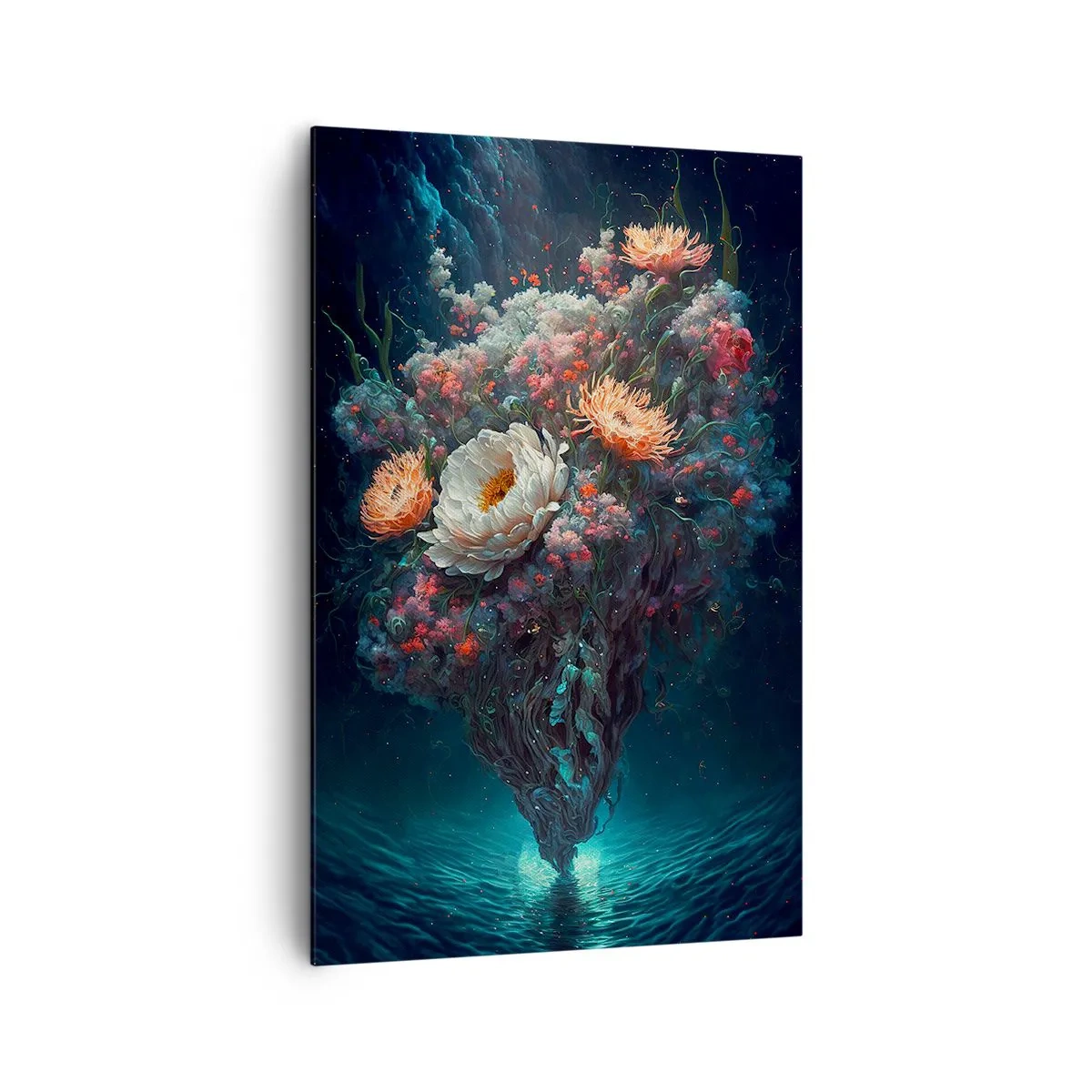 Bild auf Leinwand - Leinwandbild - Seltsamer Garten - 80x120 cm