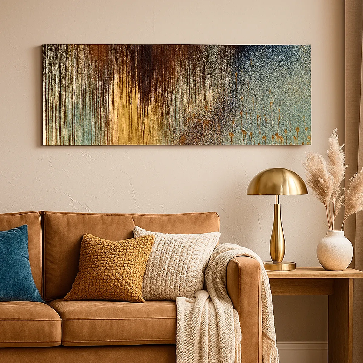 Bild auf Leinwand - Leinwandbild - Eine nicht zufällige farbenfrohe Komposition - 30x30 cm