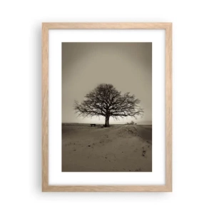 Poster in einem Rahmen aus heller Eiche - Von hier zu Ewigkeit - 30x40 cm