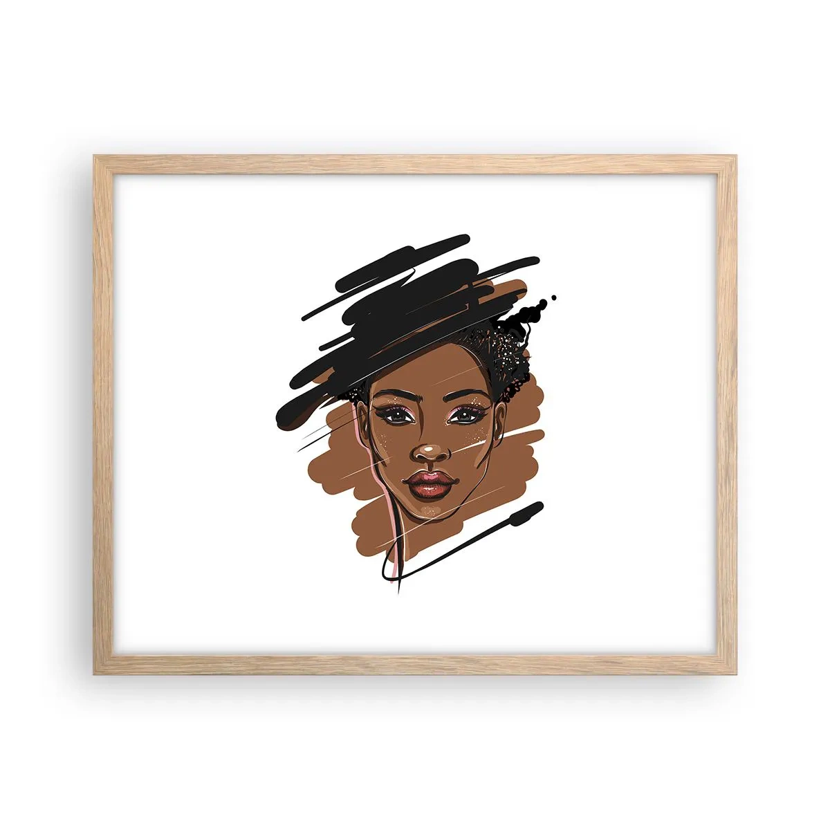 Poster in einem Rahmen aus heller Eiche - Süß wie Schokolade - 50x40 cm