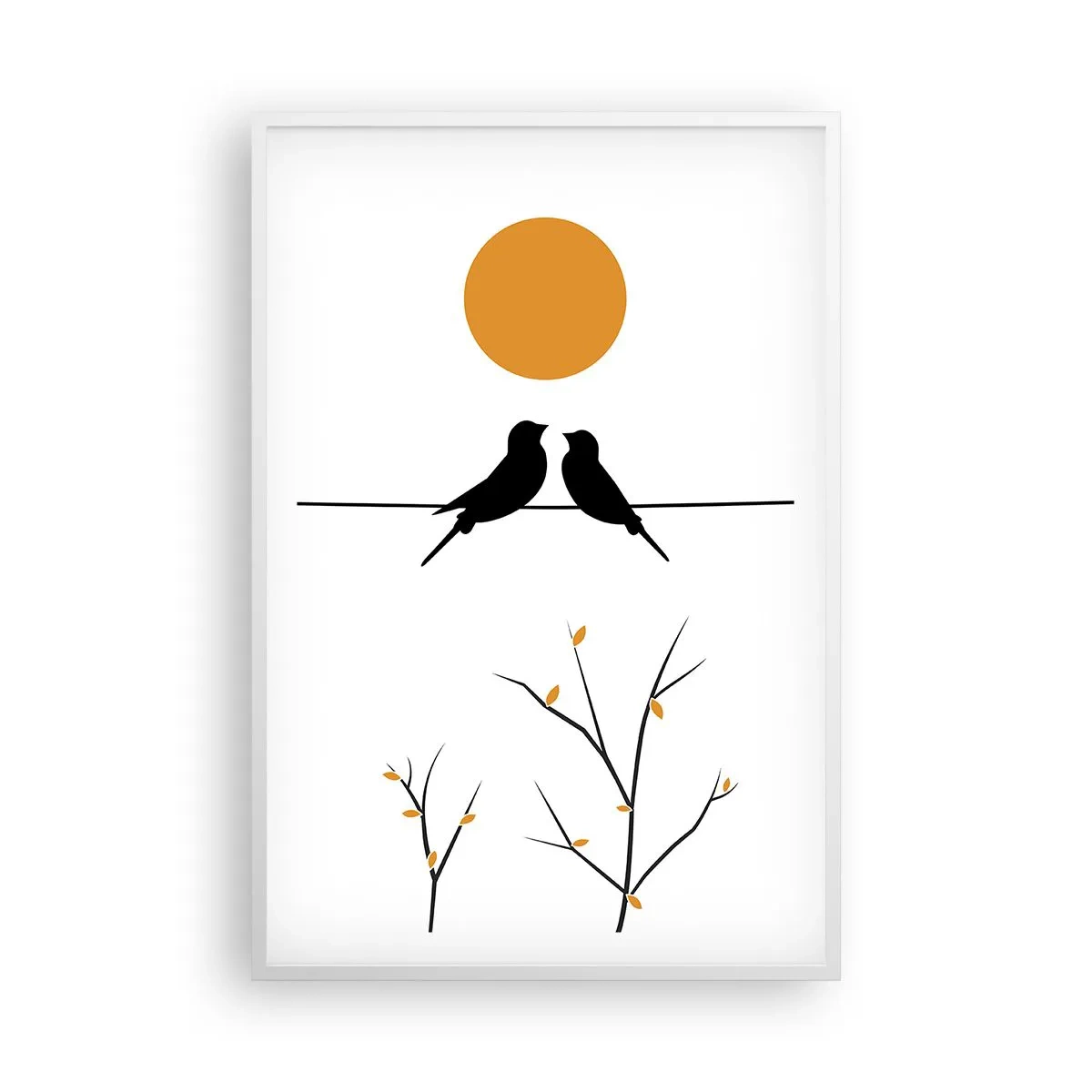 Poster in einem weißen Rahmen - Abend der Nachtigallen - 61x91 cm