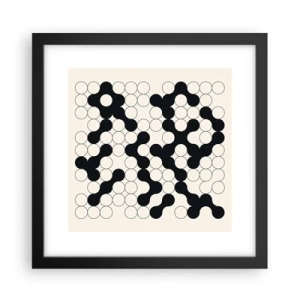 Poster in einem schwarzem Rahmen - Chinesisches Spiel – Variation - 30x30 cm