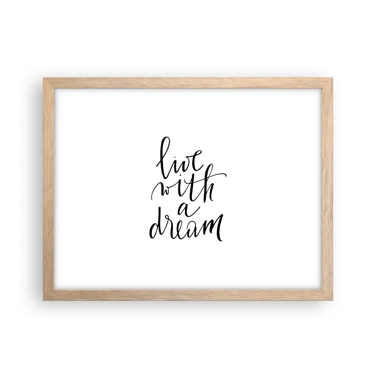 Poster in einem Rahmen aus heller Eiche - Na sicher - 40x30 cm