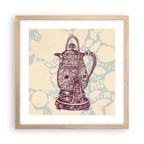 Poster in einem Rahmen aus heller Eiche - Schönheit des Alltags - 40x40 cm