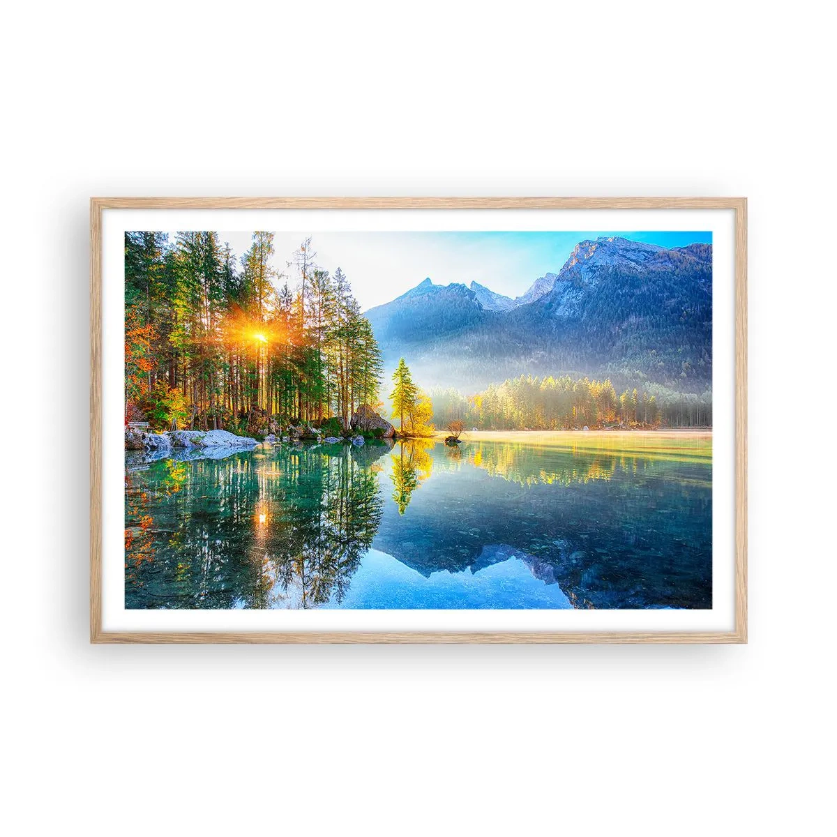 Poster in einem Rahmen aus heller Eiche - Majestät und Süße - 91x61 cm