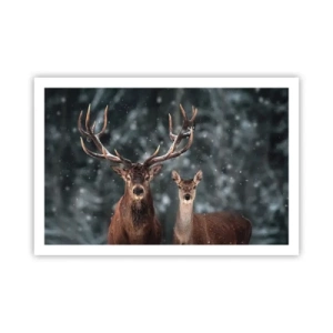 Poster - Herr des Waldes mit seiner Frau - 91x61 cm