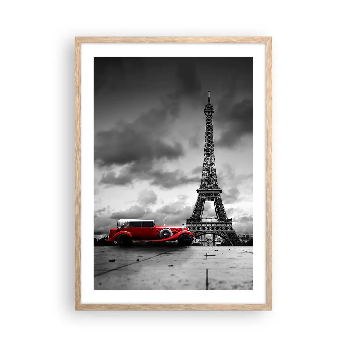 Poster in einem Rahmen aus heller Eiche - Vor nicht allzu langer Zeit in Paris - 50x70 cm