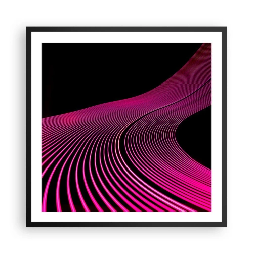 Poster in einem schwarzem Rahmen - Allee des Lichts - 60x60 cm