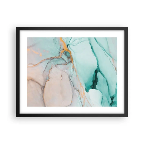 Poster in einem schwarzem Rahmen - Ein Tanz der Formen und Farben - 50x40 cm