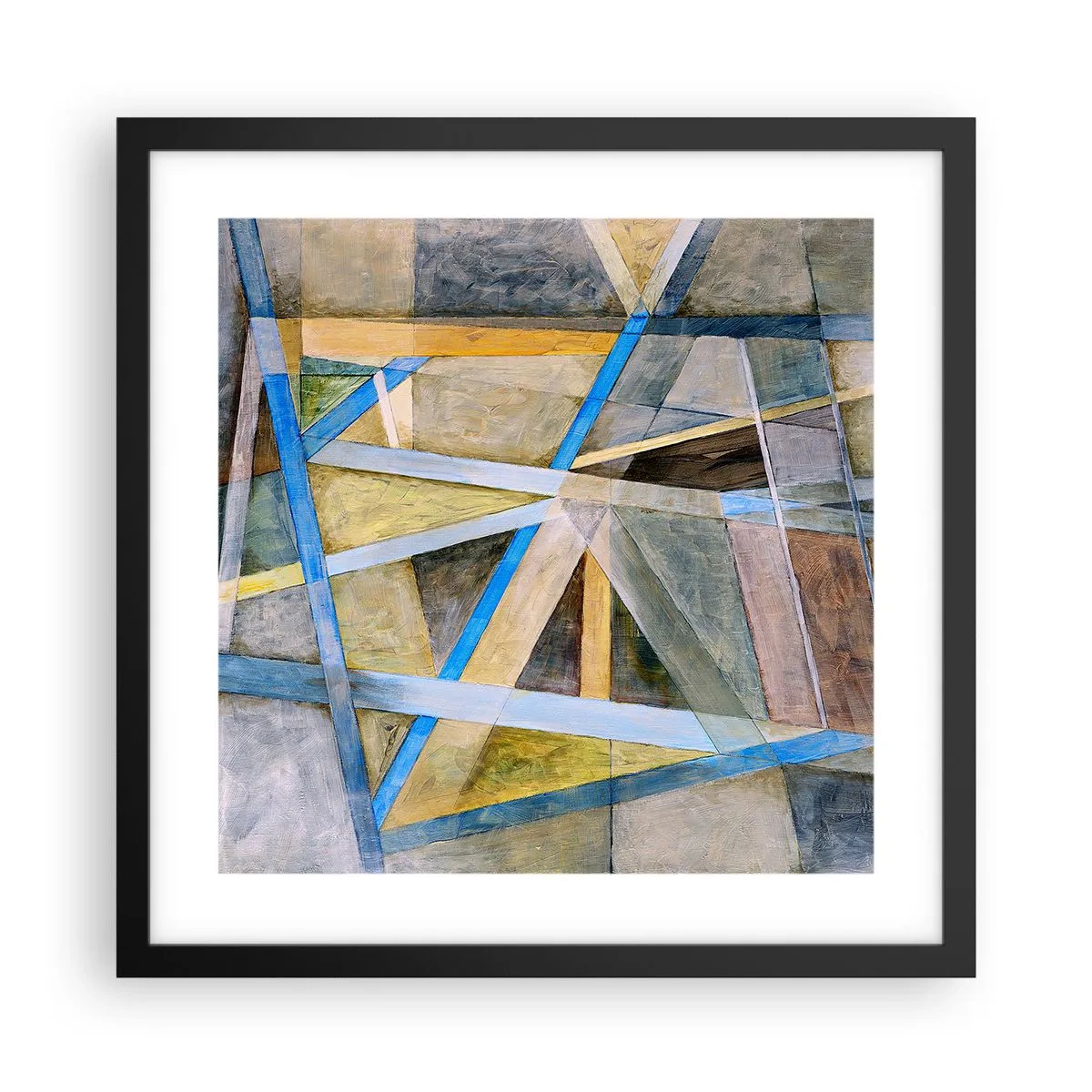Poster in einem schwarzem Rahmen - Gerade oder diagonal? - 40x40 cm