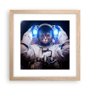 Poster in einem Rahmen aus heller Eiche - Houston, du hast ein Problem - 30x30 cm