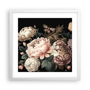 Poster in einem weißen Rahmen - Im Barockstil - 40x40 cm