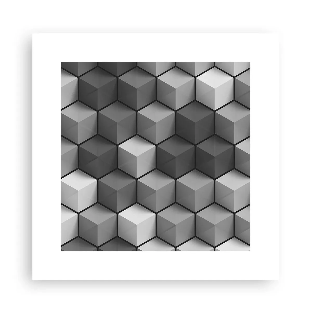 Poster - Kubistisches Puzzle - 30x30 cm