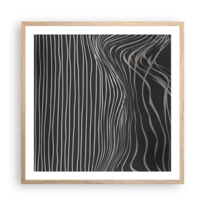 Poster in einem Rahmen aus heller Eiche - Rhythmus und Akzent - 60x60 cm