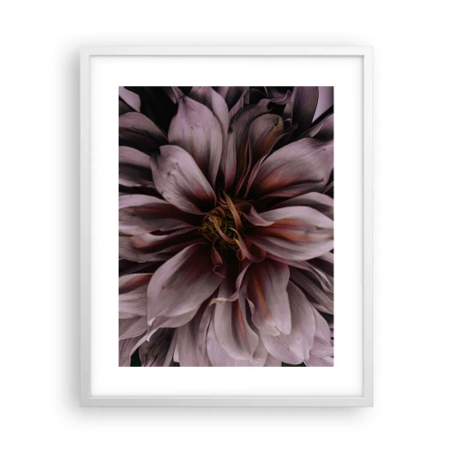 Poster in einem weißen Rahmen - Ein Blumenherz - 40x50 cm