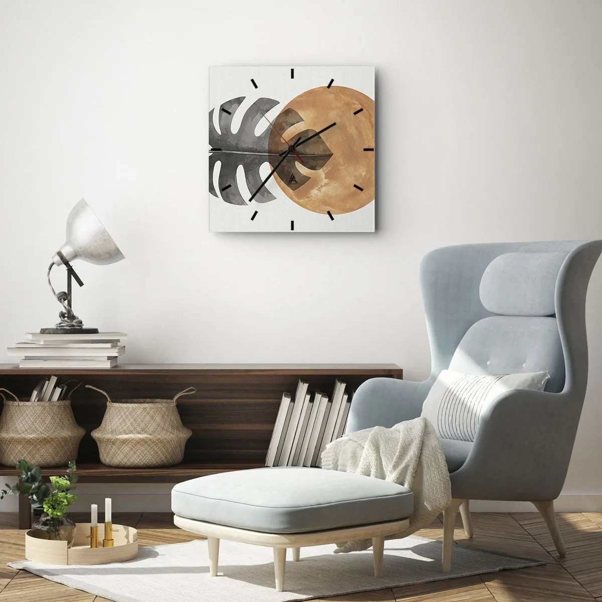 Wanduhr - Glasuhr - Immer die Sonne - 40x40 cm