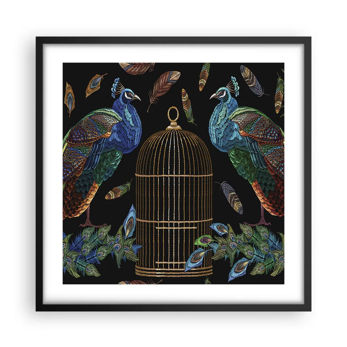 Poster in einem schwarzem Rahmen - In königlichen Gewändern - 50x50 cm