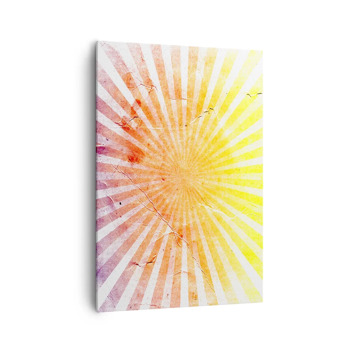 Bild auf Leinwand - Leinwandbild - Sonnenstrahlen in Orange- und Gelbtönen - 70x100cm - Sonnenaufgänge und Sonnenuntergänge - Moderne Wanddekoration für Wohnzimmer und Schlafzimmer ARTTOR