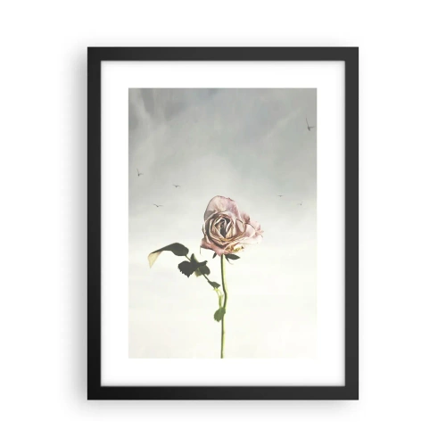 Poster in einem schwarzem Rahmen - Begrüßung des Frühlings - 30x40 cm