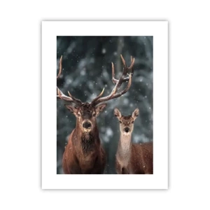 Poster - Herr des Waldes mit seiner Frau - 30x40 cm