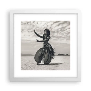 Poster in einem weißen Rahmen - Der Tanz der südlichen Inseln - 30x30 cm