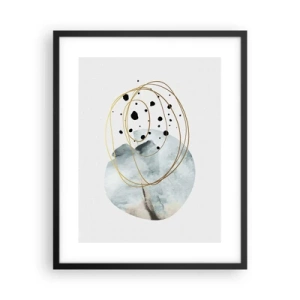 Poster in einem schwarzem Rahmen - Vom Weltraum umarmt - 40x50 cm