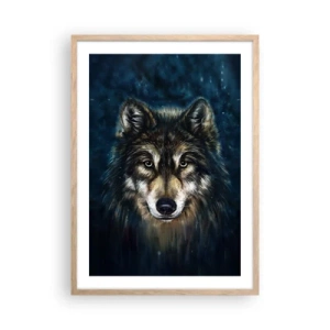 Poster in einem Rahmen aus heller Eiche - Alpha? Und Omega - 50x70 cm
