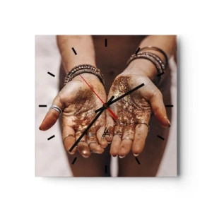 Wanduhr - Glasuhr - Ein Geschenk für dich - 40x40 cm