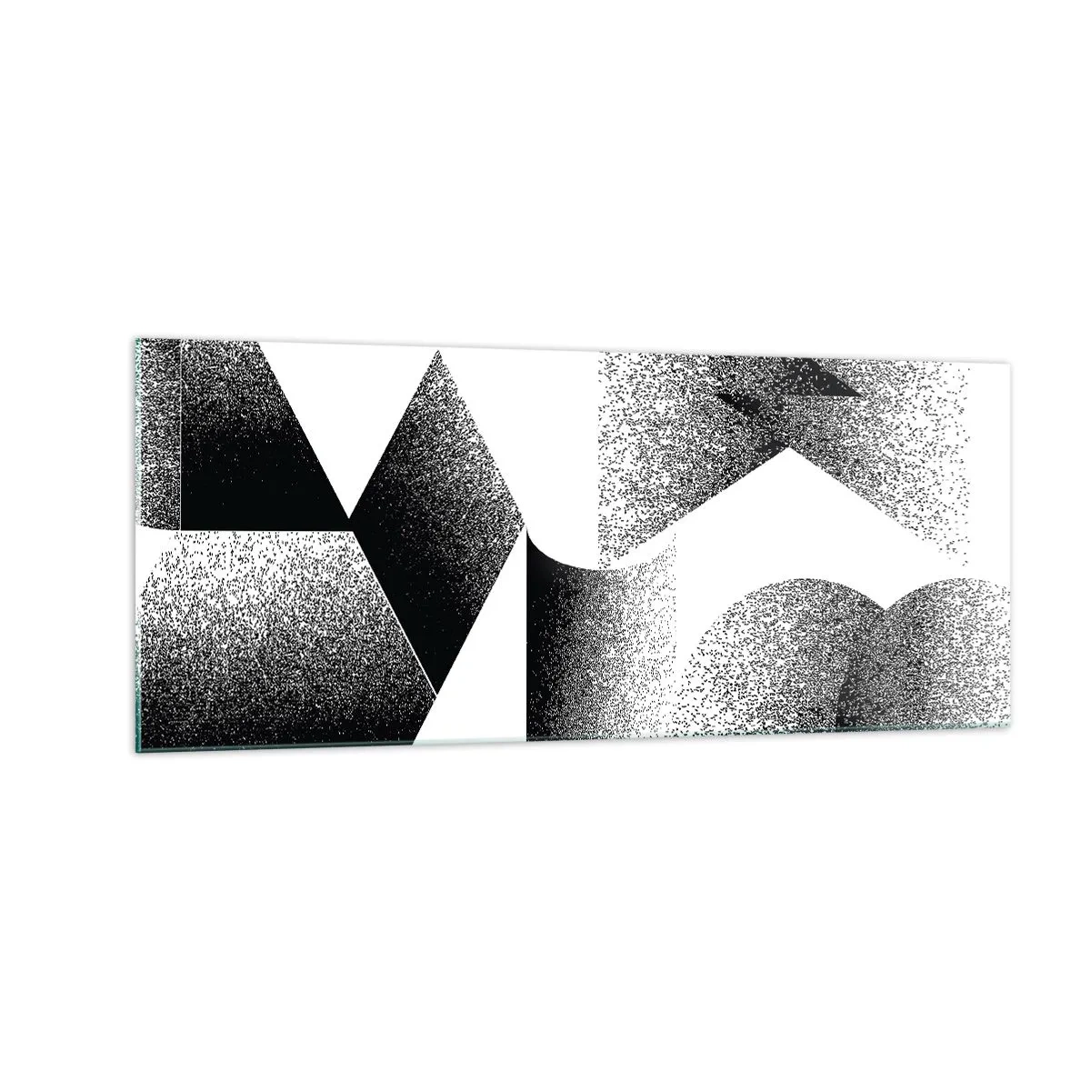 Glasbild - Bild auf glas - Winkel und Ovale - 100x40 cm