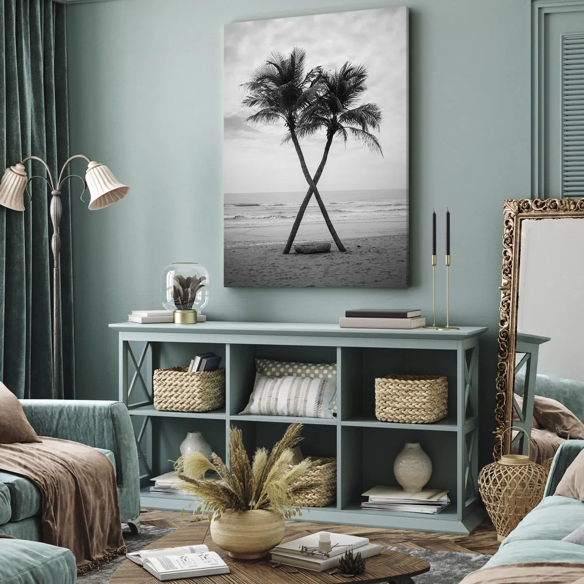 Bild auf Leinwand - Leinwandbild - Sie spürte eine Präsenz - 55x100 cm