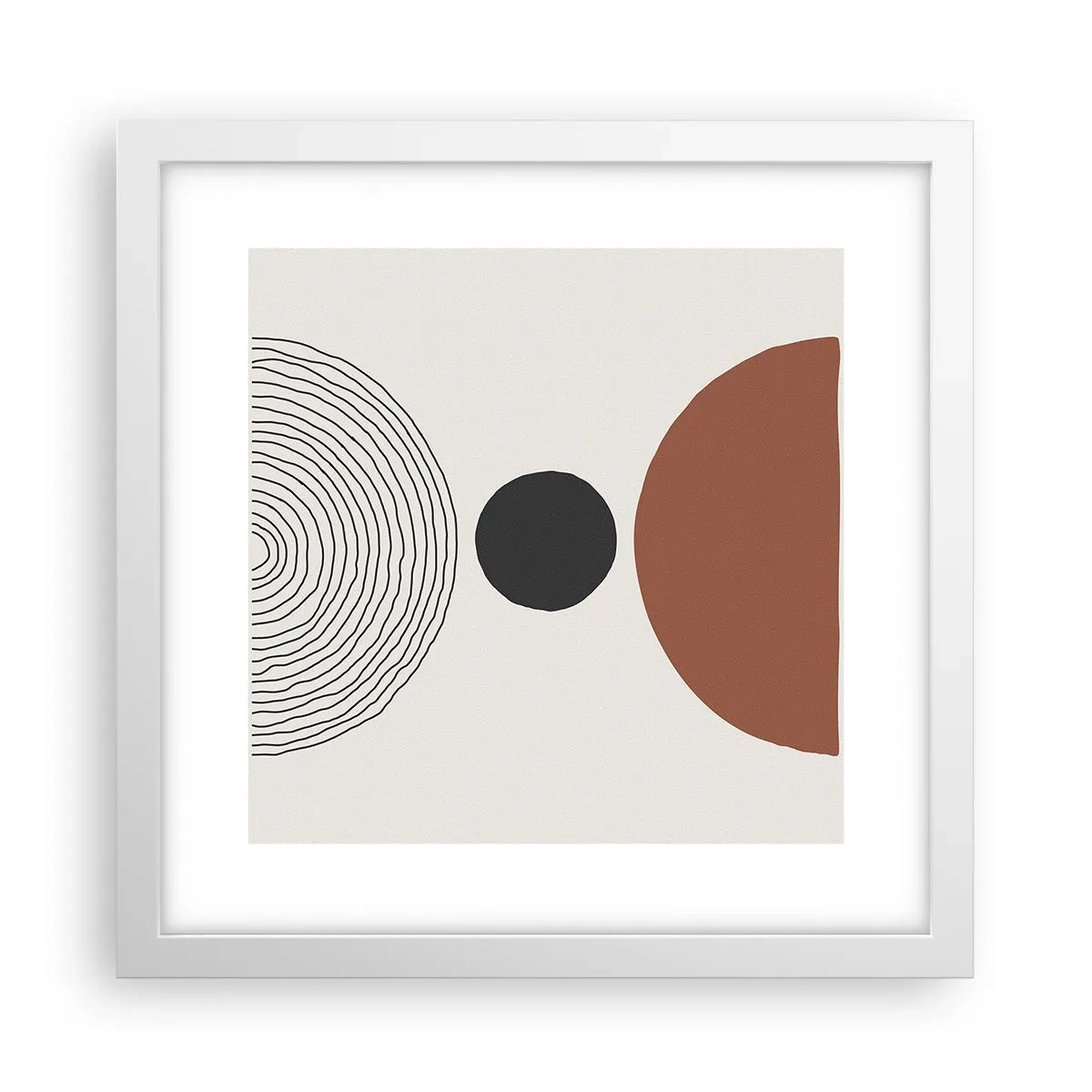 Poster in einem weißen Rahmen - Das Zentrum der Aufmerksamkeit - 30x30 cm