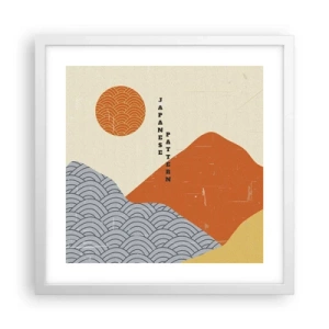 Poster in einem weißen Rahmen - Im japanischen Geist - 40x40 cm