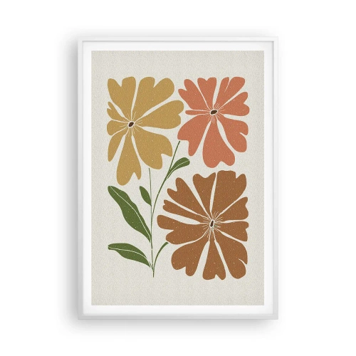 Poster in einem weißen Rahmen - Natur und Geometrie - 70x100 cm