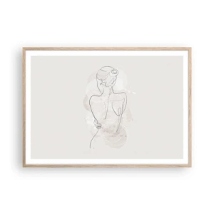 Poster in einem Rahmen aus heller Eiche - Wie ein sensibles Instrument - 100x70 cm